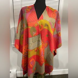 Multicolor Poncho One Size